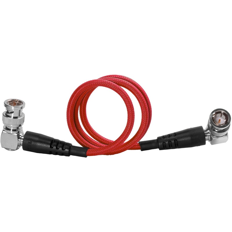 Kondor Blue 22" 12G SDI Right Angle Cable for 4K 60p Camera Monitors and Transmitters Cardinal Red