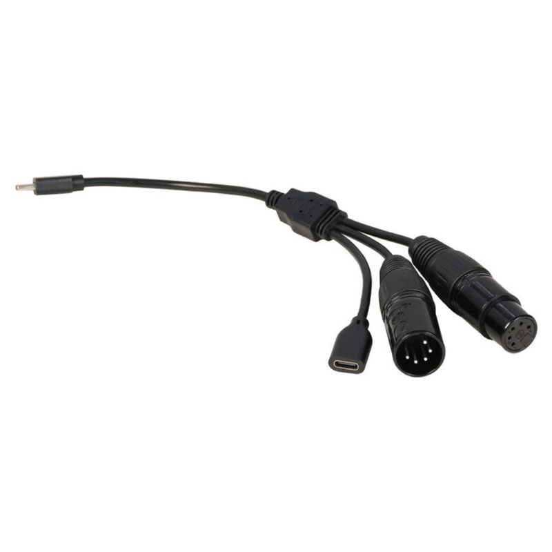 Nanlite USB-C to DMX Cable Splitter II for PavoTube II 6XR T8-7X PavoBulb 10C