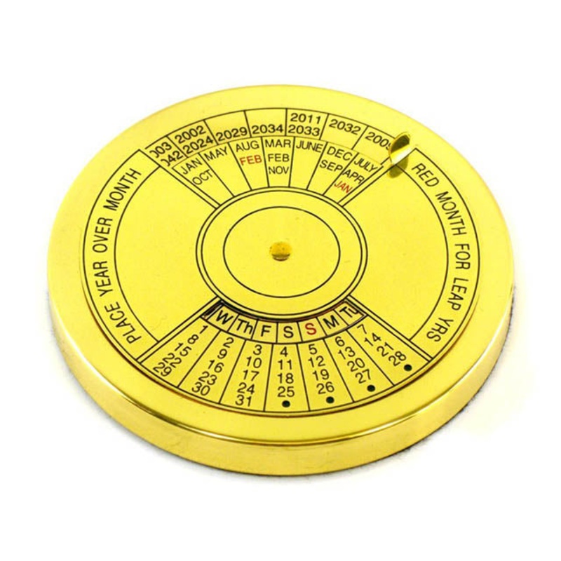 TP505B - CALENDAR PERPETUAL SOLID BRASS