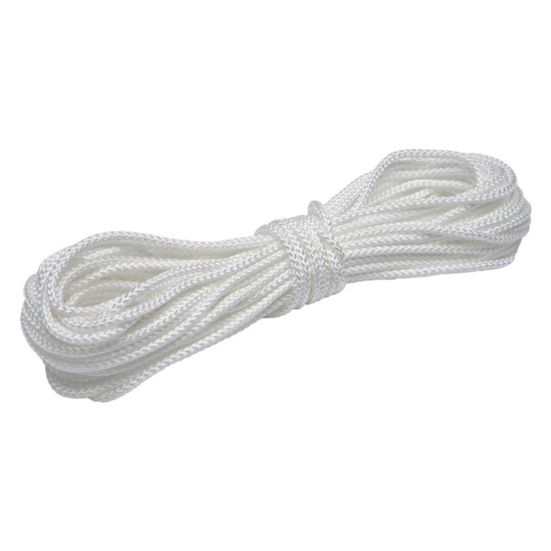 6100 - ROPE POLY BRAID 3/16INX100FT ALL PURPOSE WHITE 75LB WORKING LOAD