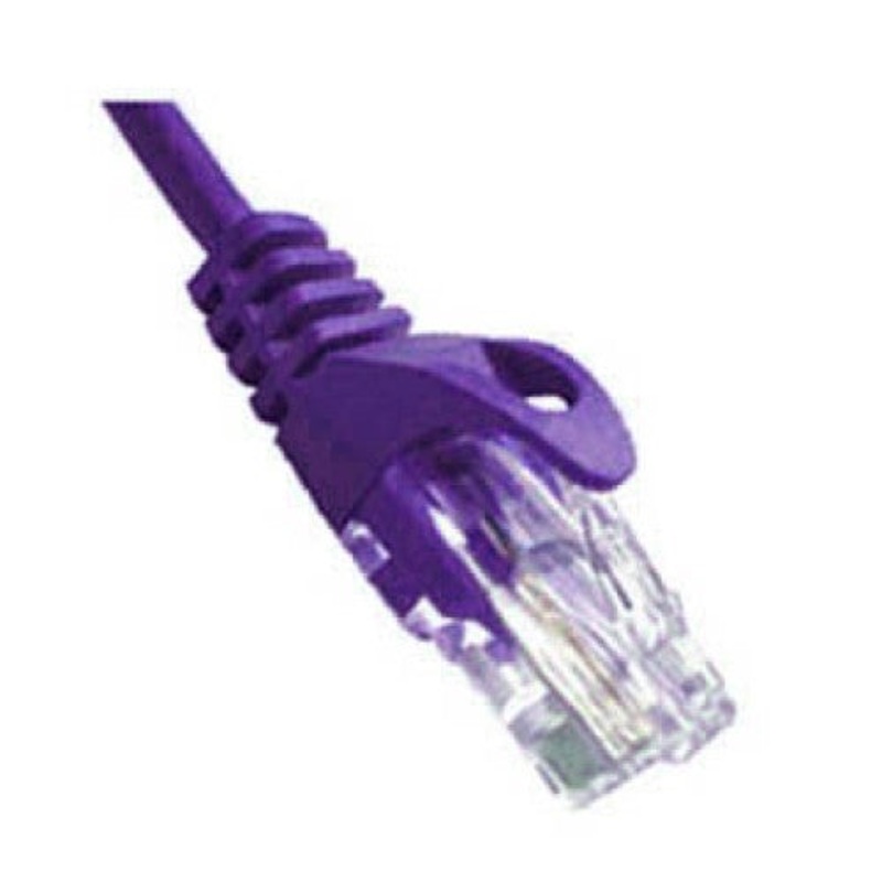 CAT-350-010-PURPLE - PATCH CORD CAT5E PUR 10FT SNAGLESS BOOT