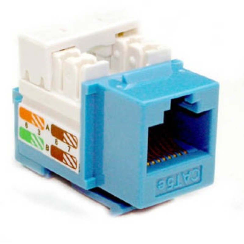 KJ8-CE-US BL - KEYSTONE JACK CAT5E BLU 110