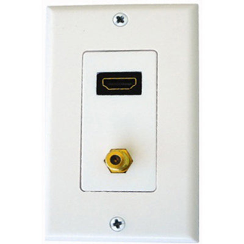 ZWP-HDMI+F - WALL PLATE HDMI WITH F CONN PLASTIC