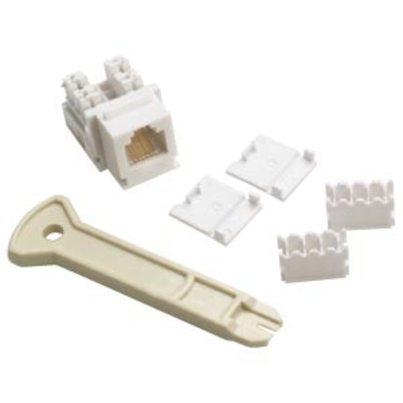 2782022 - KEYSTONE JACK CAT3 WHT 110 6P6C W/PUNCH TOOL 90 DEGREE