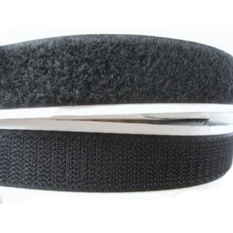 7410 - VELCRO HOOK AND LOOP BLK ADHESIVE ON TAPE 19MM X 15FT