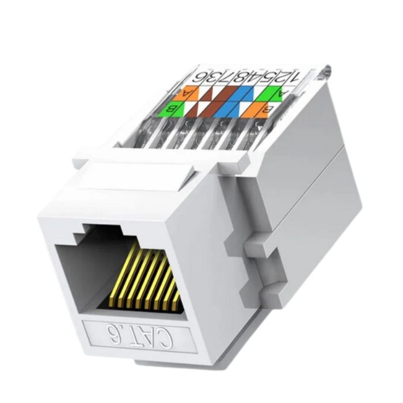 AGD-128D-10 - KEYSTONE JACK CAT6 WHT TOOLLESS (10 pcs/pkg)