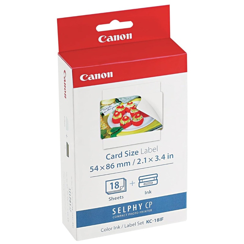 Canon KC18IF Selphy Card Size Label Ink & Paper 86x54mm for CP100