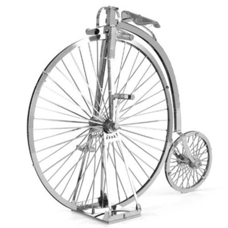 MMS087 - HIGH WHEEL BICYCLE 2 SHEETS METAL EARTH 3D LASER CUT MODEL
