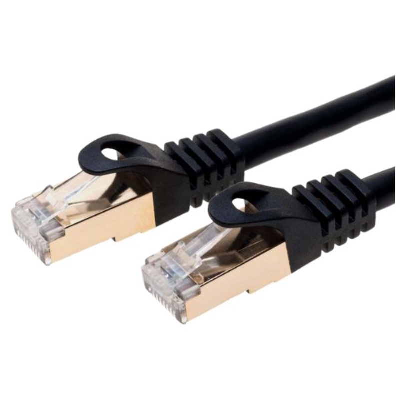 MP-6ARJ45SNNK-001 - PATCH CORD CAT6A BLK 1FT SHIELD