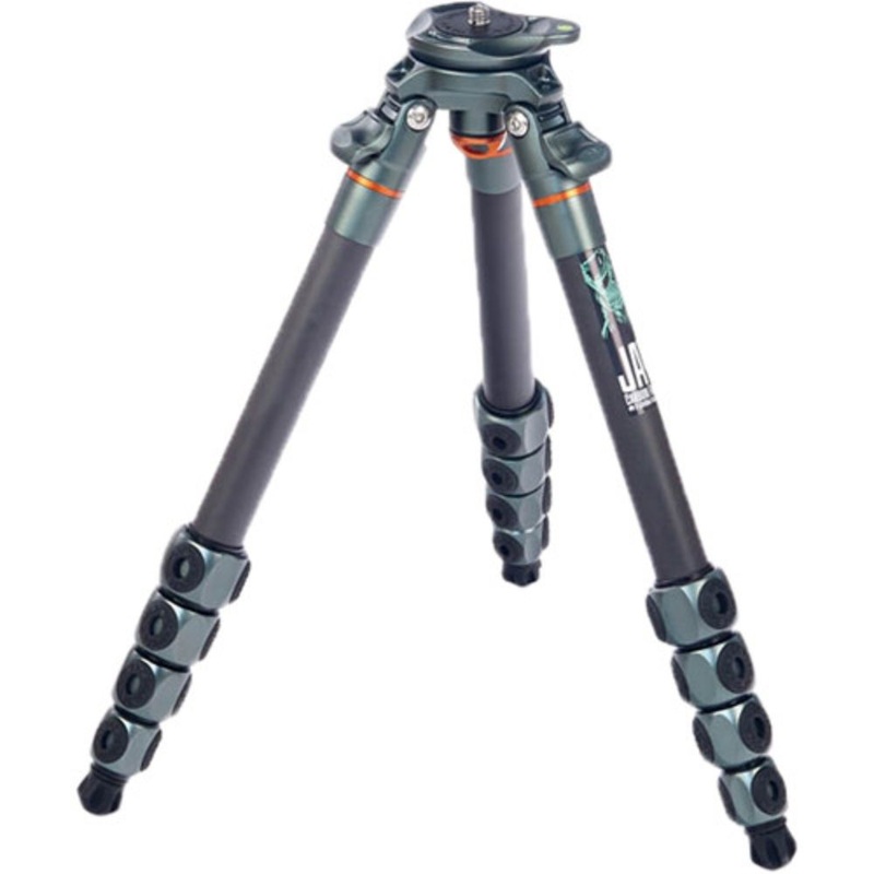 3 Legged Thing Jay Carbon Fiber Travel Tripod Legs with Quick Leveling Base Black/Grey