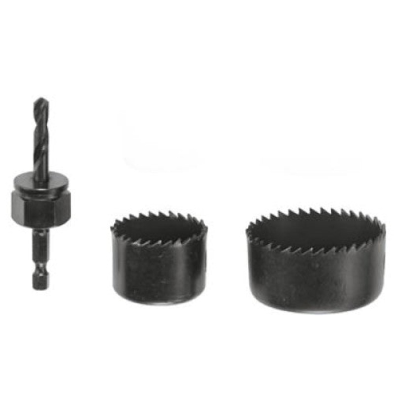 8787 - HOLE SAW SET METAL 2 HOLE SAWS WITH 1 ARBOR (2 1/4' AND 1 1/4') (3 pcs/pkg)