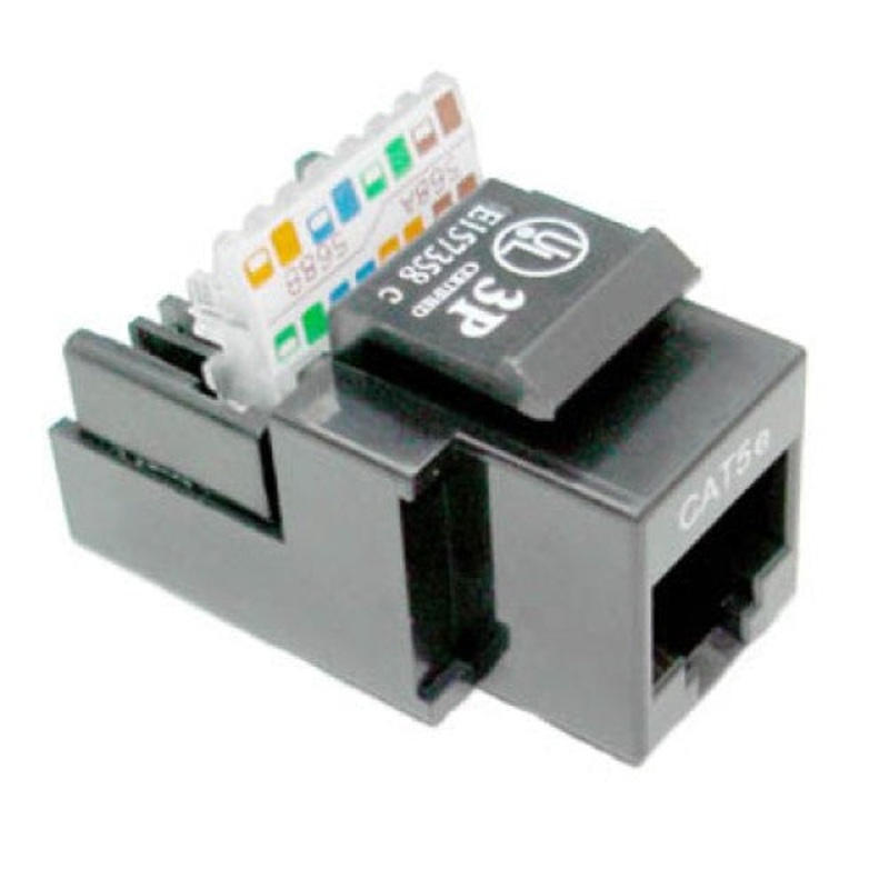 KJ2-CE-US/BK - KEYSTONE JACK CAT5E BLK TOOLLESS (10 pcs/pkg)