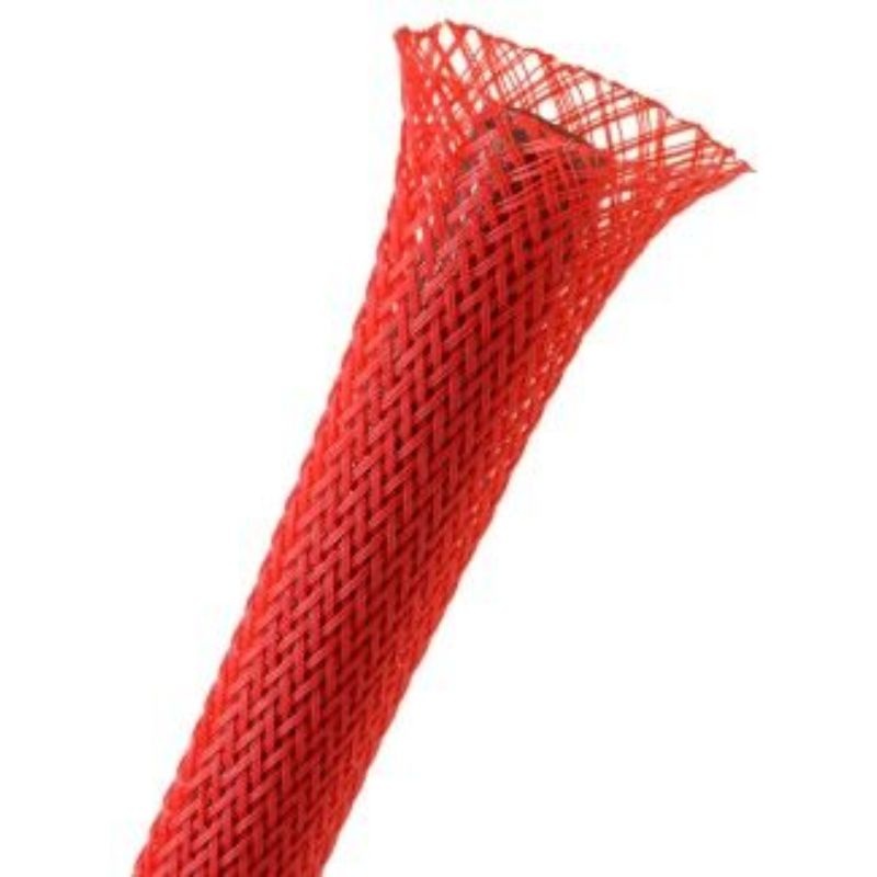 PTN0.50RED-100FT - EXPANDABLE SLEEVE 1/2IN RED 100 FT CUT AND ABRASION RESISTANT