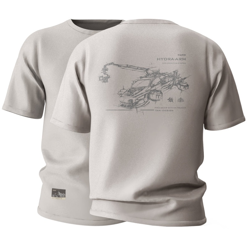 Tilta Hydra Arm Futuristic Sketch T-Shirt L Cream White