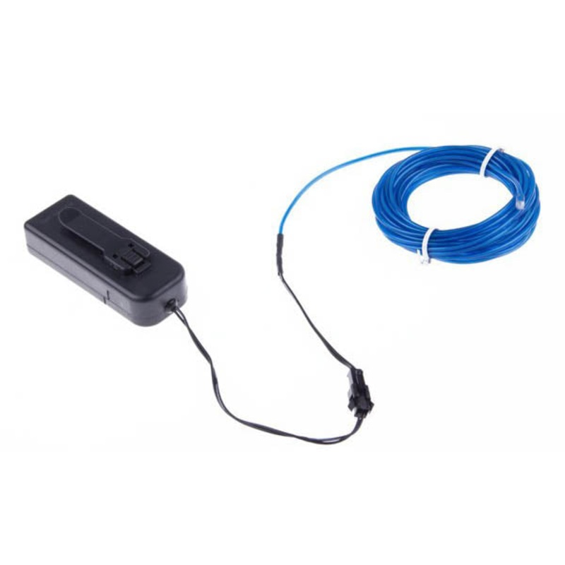 02941 - EL WIRE BLUE 2.3MM 3M WITH 3V BATTERY PACK INVERTER