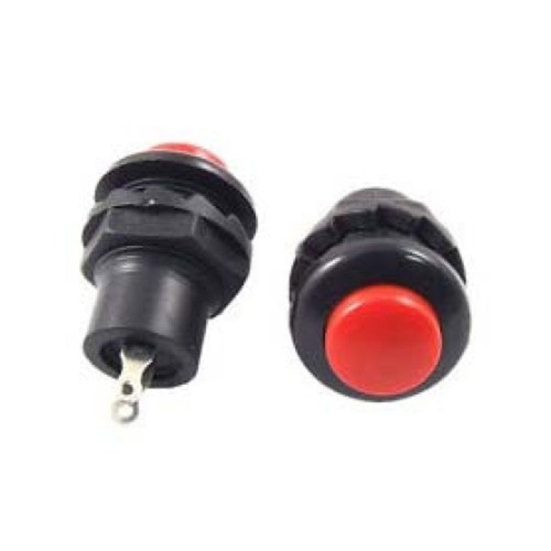 2750646 - PUSH SWITCH MOM 1P1T NO THR SOL 12.5MM 3A/125VAC RED CAP