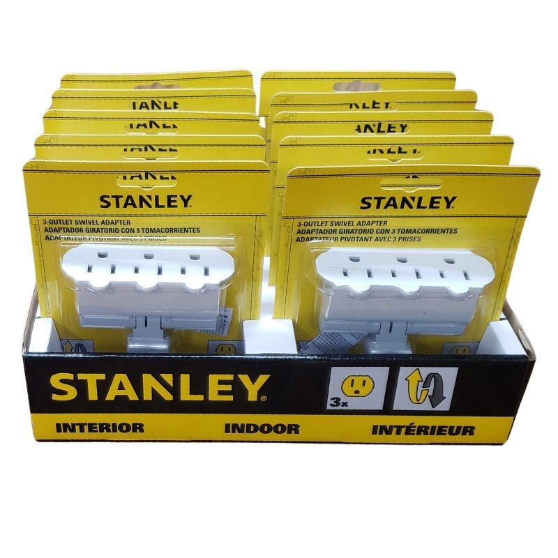 58113 - WALL TAP 3 O/LET SWIVEL TYPE 15A 1875W (10 pcs/pkg)