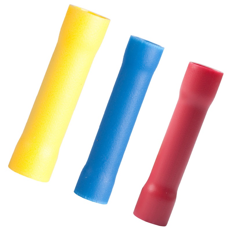 61335 - BUTT CONN ASSORTED 22-10AWG RED-7PC BLU-5PC YEL-4PC 16PC/PKG