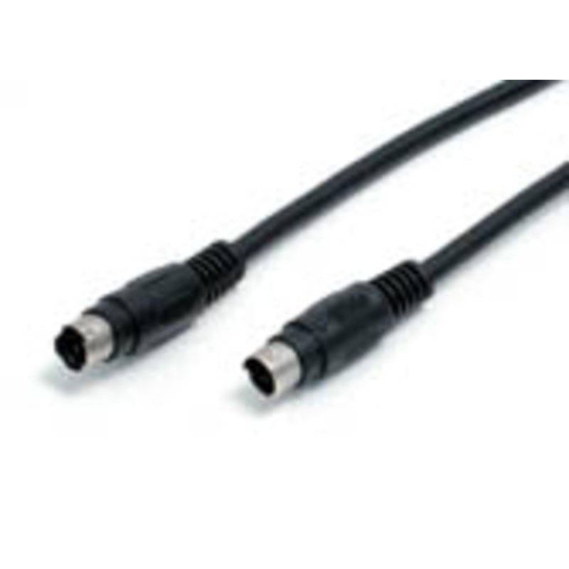 CA1011-25 BLK - S-VIDEO CABLE MINI DIN 4M/M 25FT BLK GOLD