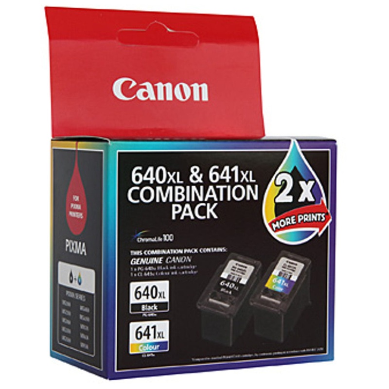 Canon PG640XLCL641XL Ink Cartridge PG640XL + CL641XL Colour Pack 2 - Black