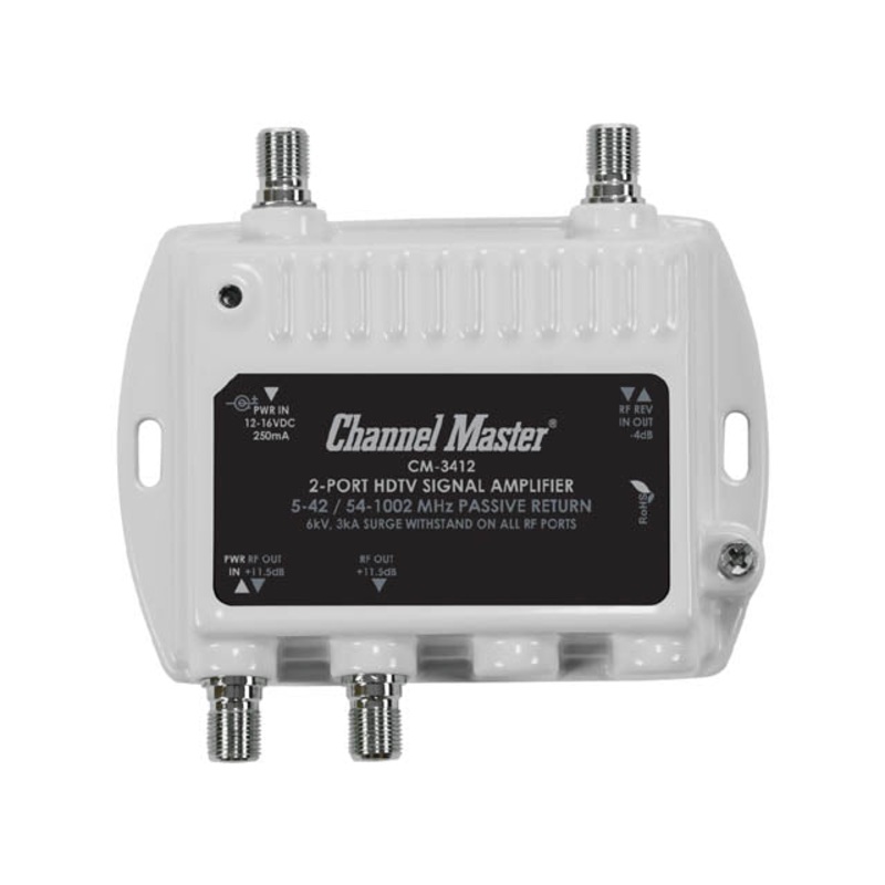 CM-3412 - TV AMPLIFIER/SPLITTER 2WAY 11.5D 11.5DB 54-1002MHZ