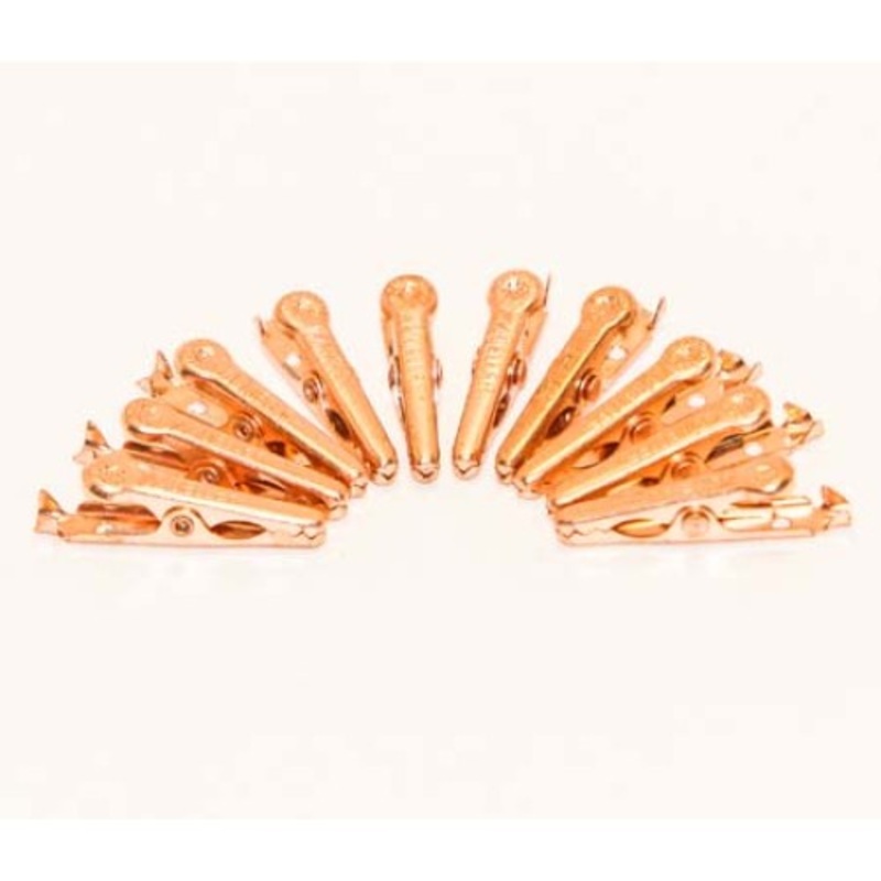 GBP-1101-10 - ALLIGATOR CLIP SMALL 5AMP COPPER PLATED (10 pcs/pkg)