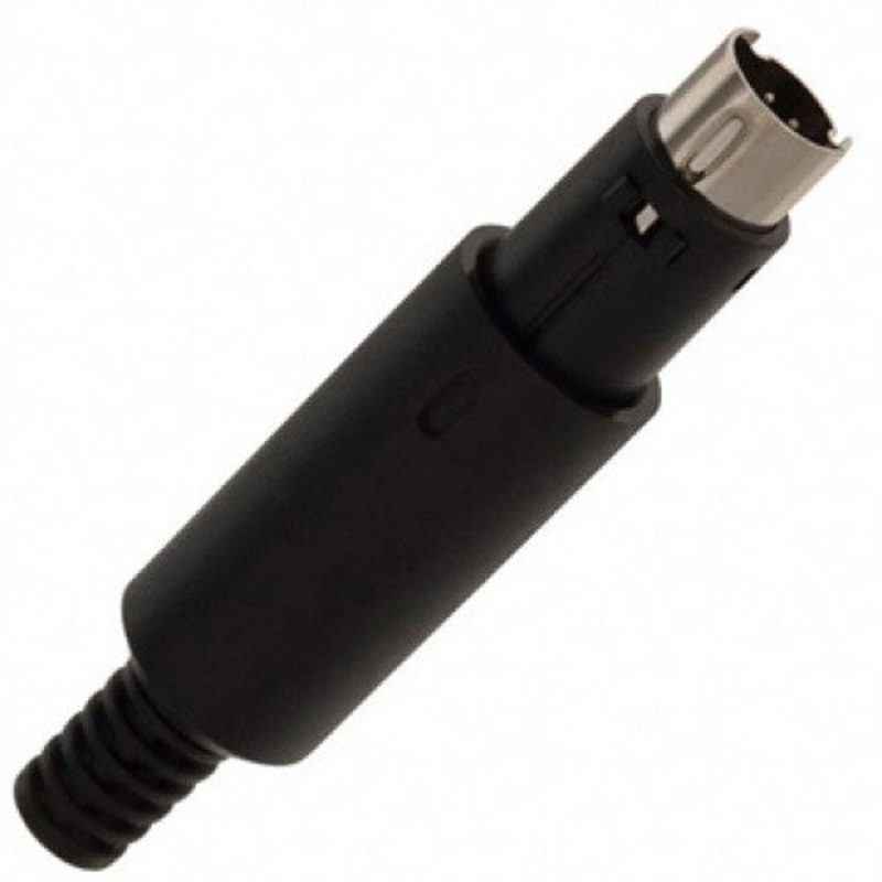26-260-1 - MINI DIN PLUG 6POS INLINE PLASTIC