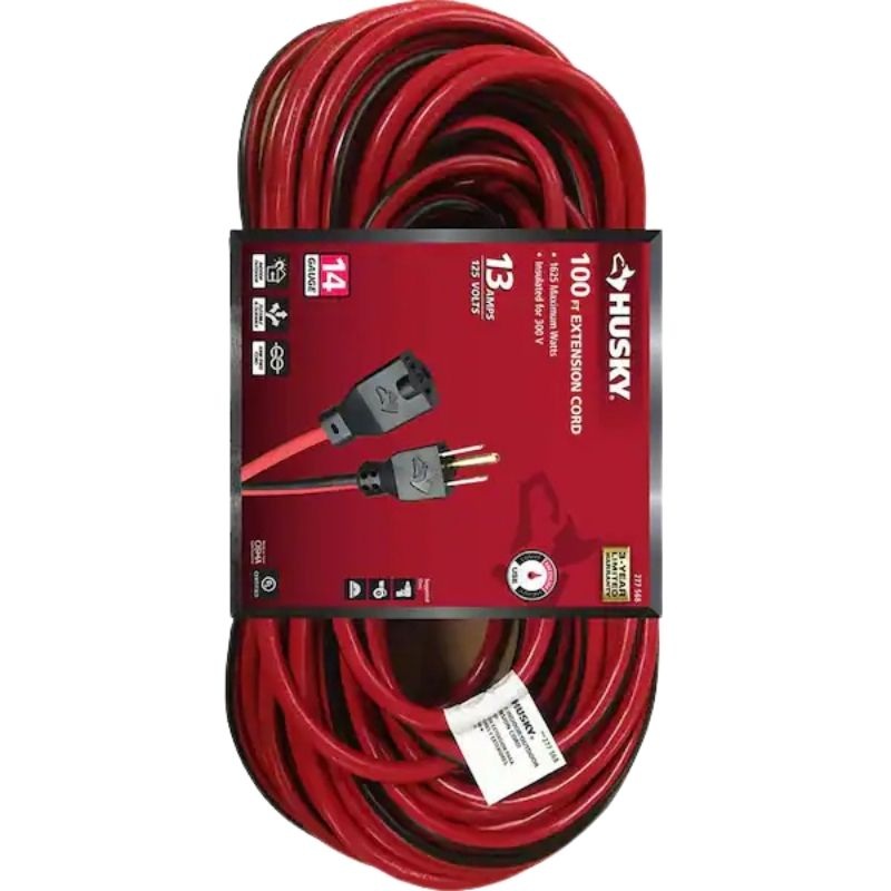 277568 - EXTENSION CORD 3/14 100FT SJTW RED AND BLK