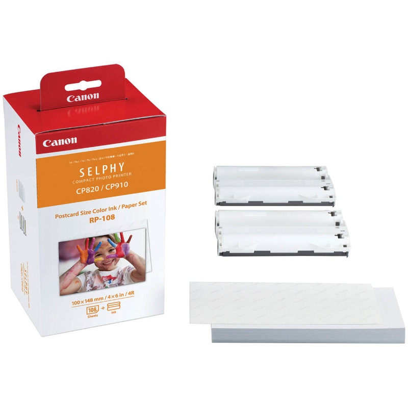 Canon RP108 Ink & Paper Pk 6x4 Inch Photo Paper
