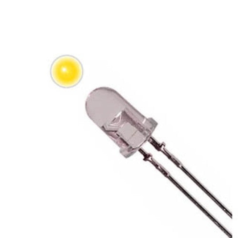 LEDTU-540003 - LED5 DIFF YEL 3000MCD SUPER 2.1V 20MA (4 pcs/pkg)
