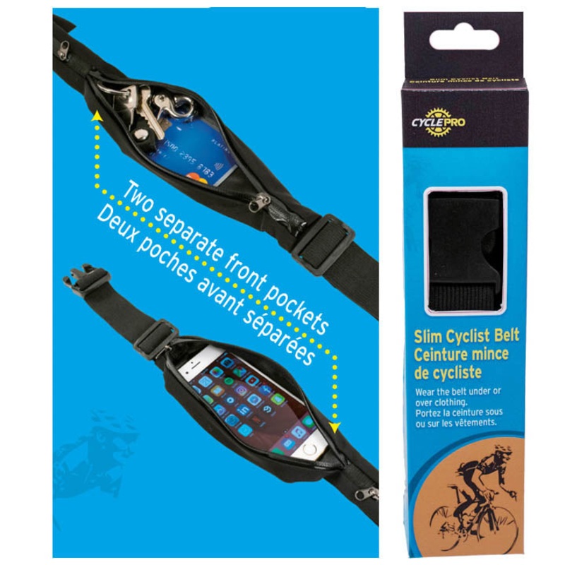 17239 - BELT FOR CYCLIST W/2 FRONT POCKETS WAIST SIZE 28-42IN