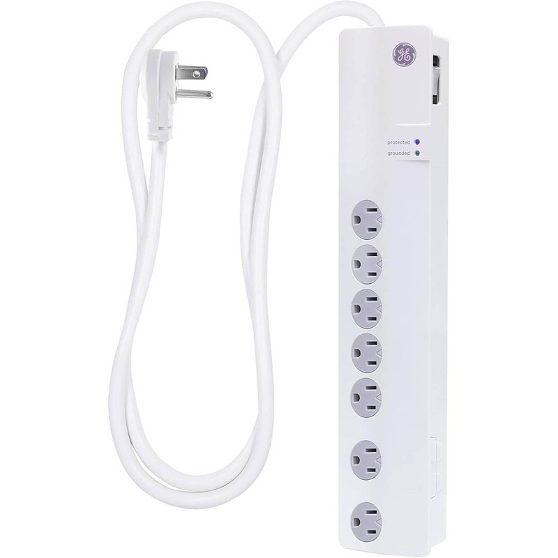 34768 - POWER BAR 7 O/LET 3FT CORD RA PL 1200 JOULES 2 SPACED OUTLETS