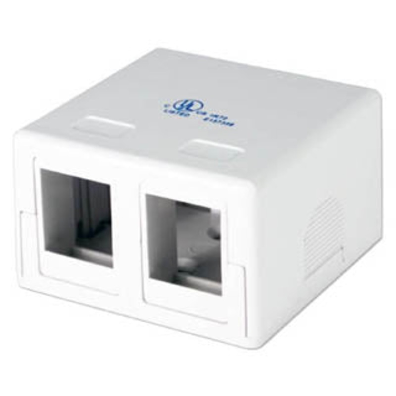 CAT-502 - SURFACE BOX 2PORT WHITE