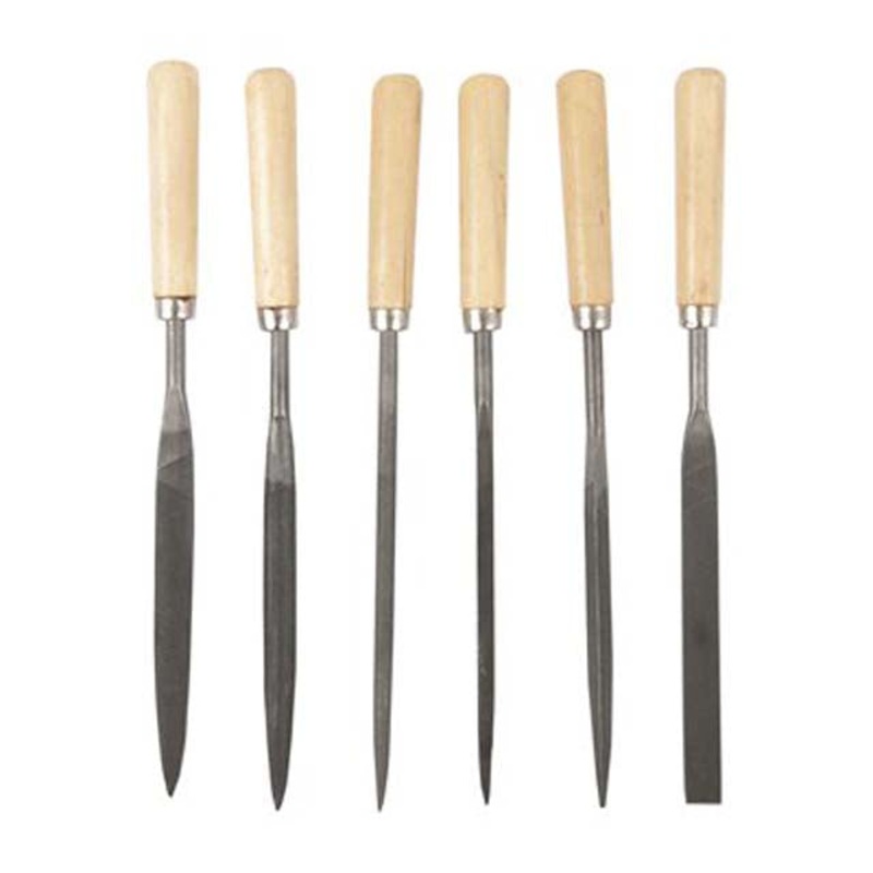 CHIF006 - FILE MINI 6PC/SET 6.7INCH ASSORTED W/WOOD HANDLE