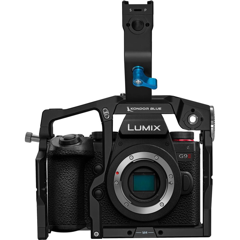 Kondor Blue Cage for Panasonic G9 II with Top Handle Raven Black