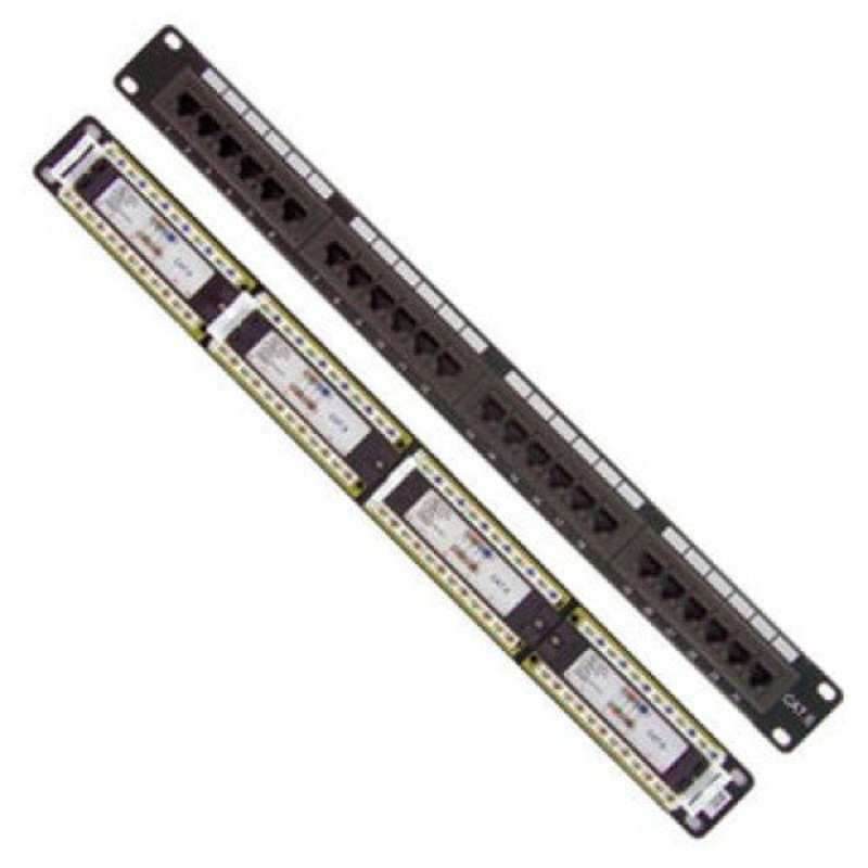 OCT6011-CAT6 - PATCH PANEL 24PORT CAT6 1U 19IN BLK