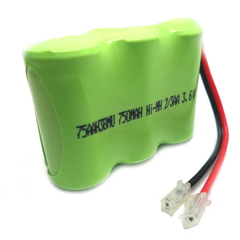 PK-0042-U-1B - BATTERY NI-MH 3X2/3AA 750MA 3.6V UNIVERSAL CONN