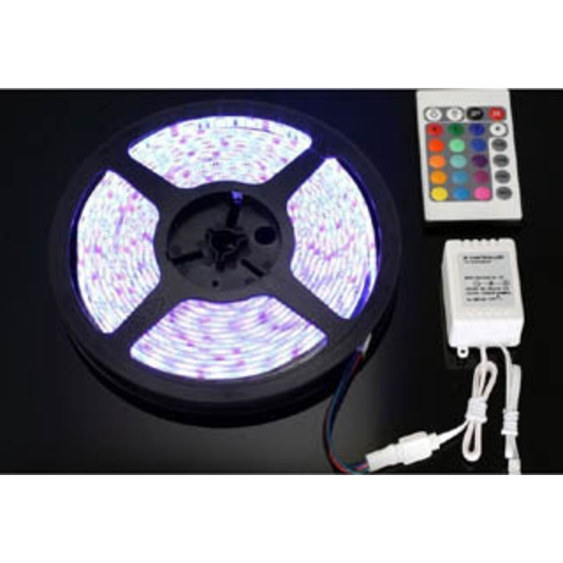 3528 - LED FLEXIBLE STRIP RED/GRN/BLUE 5MT 12V IP65 6-7 LUMENS PER LED