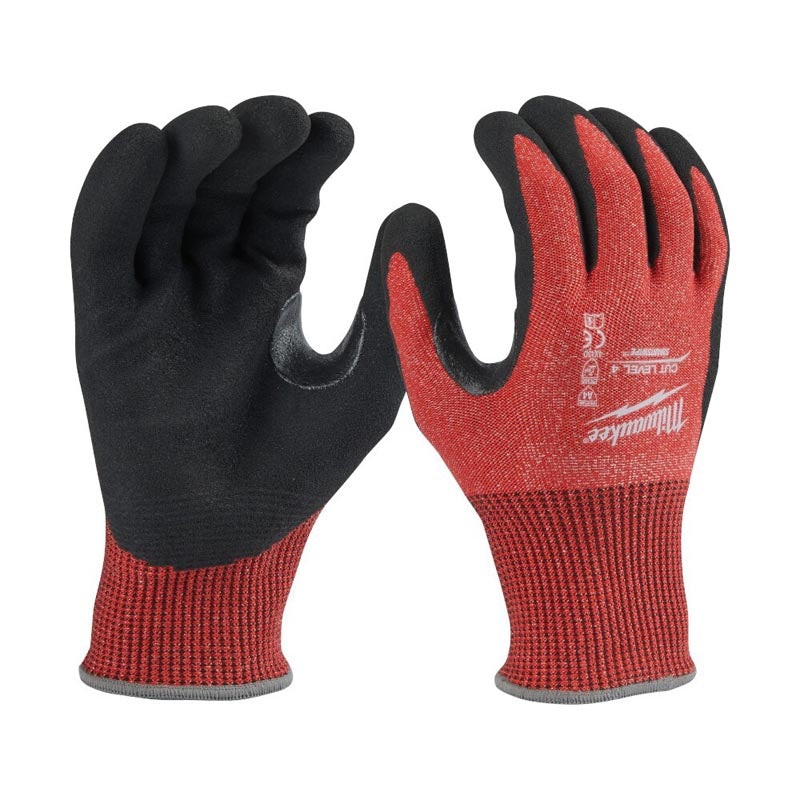 48-22-8948B - GLOVES NITRILE DIPPED XTRA LARGE LEVEL4 CUT RESISTANT RED