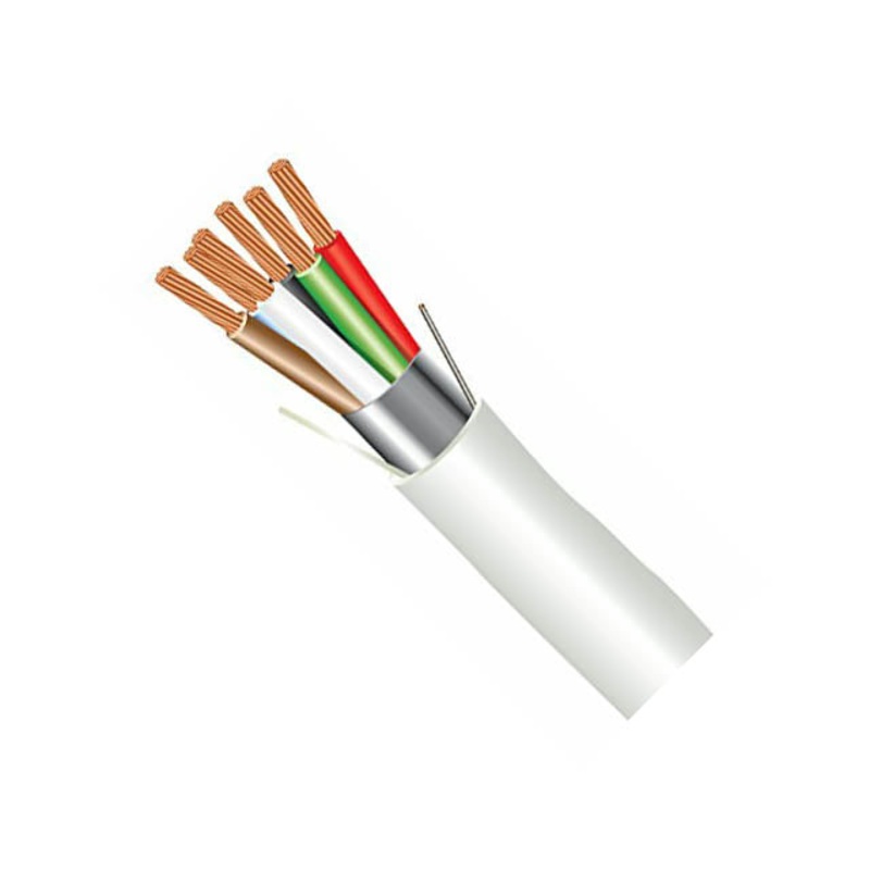 77059 - CABLE 6C 18AWG STR SHLD 1000FT CMR WHT