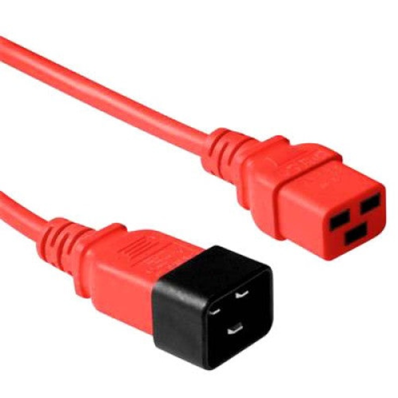 AC3-4RED - SERVER CORD 3/12 4FT RND RED SJT C19 TO C20 FT2 105C 20A/250V