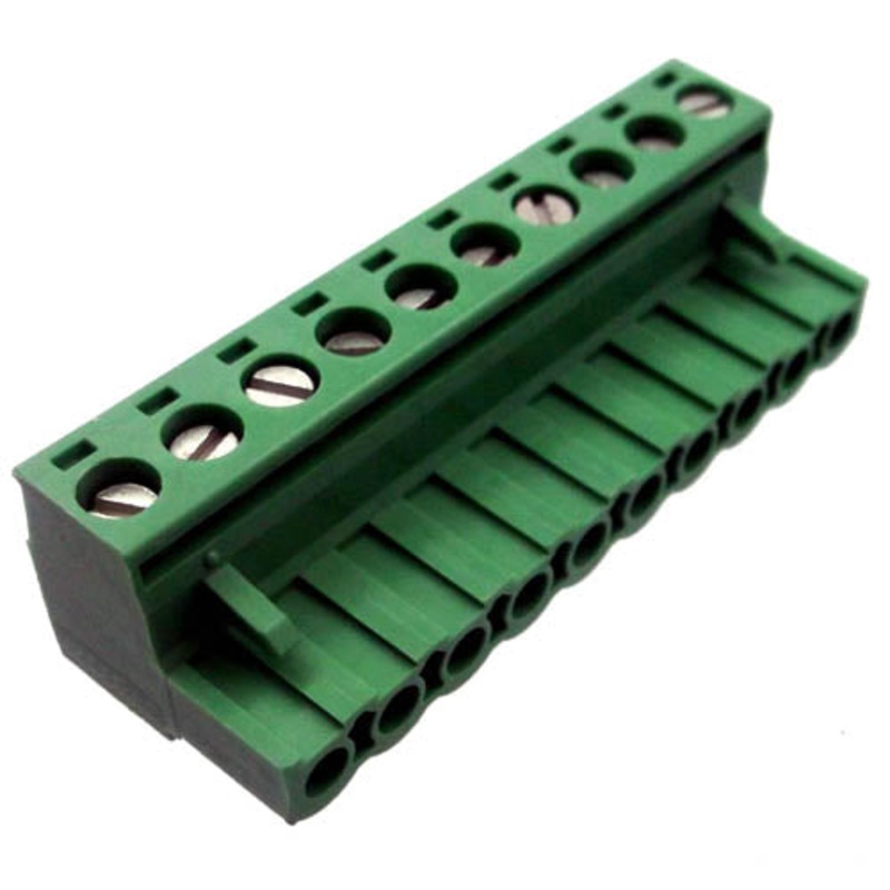 GTRB-1354A - TERM BLOCK 10P FEM PLUG RA 5.08 MM 24-12AWG 10A/250V 10MM WIDE