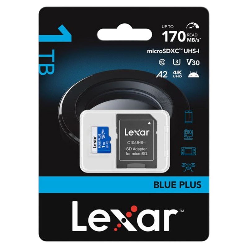 Lexar Blue Plus 1TB microSDXC UHS-I 170MB/s Memory Card - V30