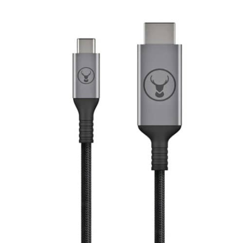 Bonelk USB-C to HDMI Long Life Cable (Black/Space Grey) - 2.5 m