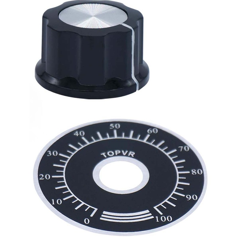 HAAC-250 - KNOB 1/4IN PLAST 24MM SCREW WITH DIAL BLACK