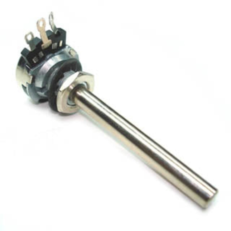 JA1N200P254AA - POT LOG 250K 1/4IN SOL 28MM 10% L/SHAFT