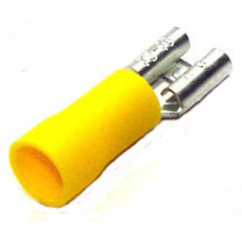 160448-100 - QUICK CONN FEM YEL 0.250IN 12-10 AWG 6.35X0.8MM (100 pcs/pkg)