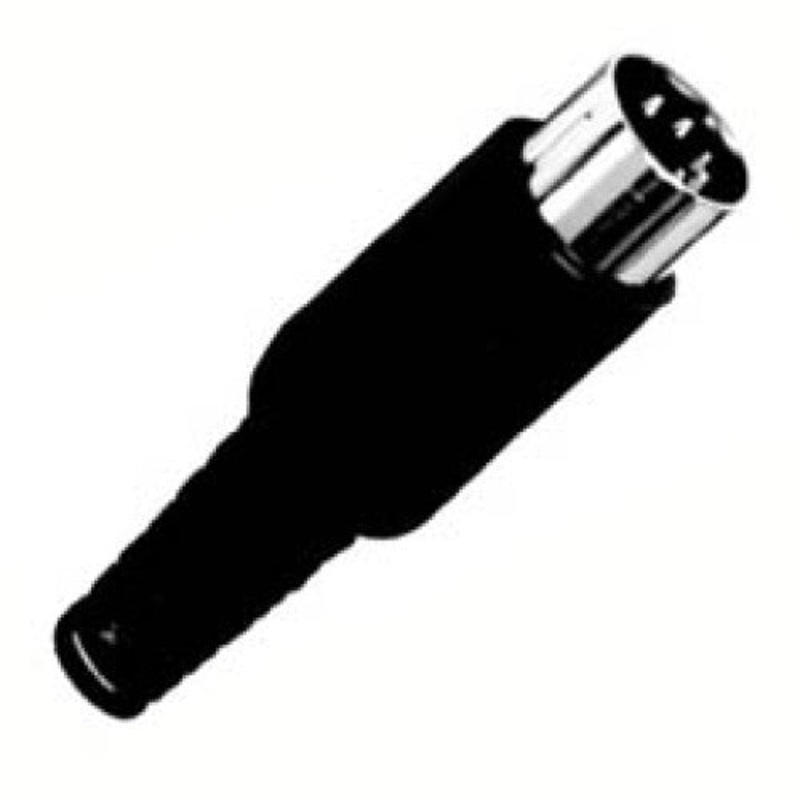 25-280-1 - DIN PLUG 8POS INLINE PLASTIC BLACK
