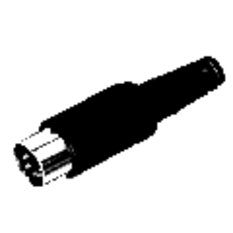 ETA1 - DIN PLUG 3POS INLINE PLASTIC BLK
