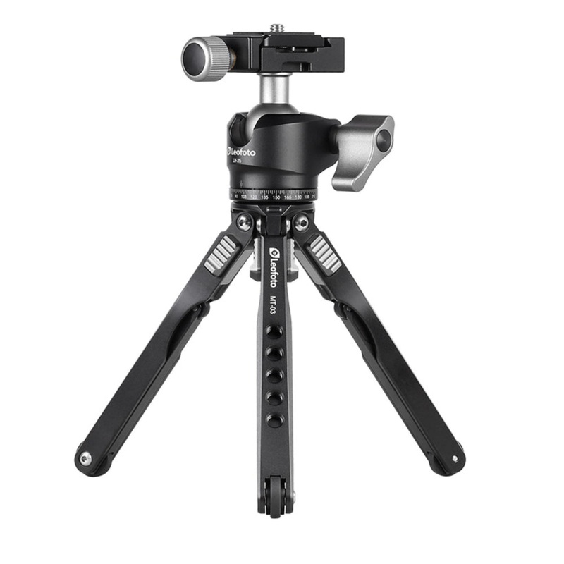 Leofoto MT-03 2 Mini Table Top 2 Section Tripod with LH-25 Ball Head